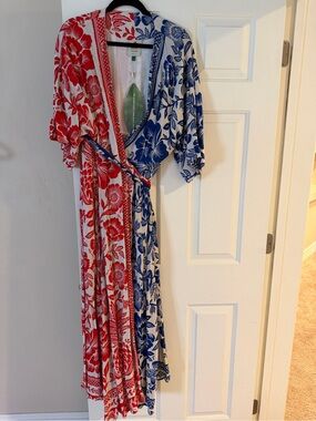 multicolor latin trip scarves organic cotton midi dress Latin Trip Scarves Maxi Dress